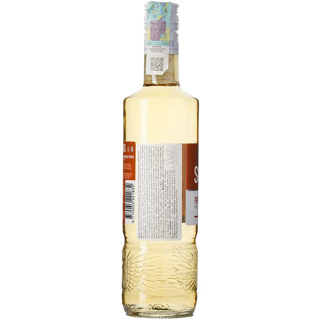 Спиртний напій Sobieski Pepper and Honey 40% 0.5 л (4770053221832) - фото 2