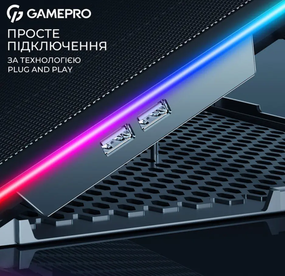 Охолоджувальна підставка для ноутбука до 17,3 дюймів GamePro GPCP-1090 13xfans - фото 12