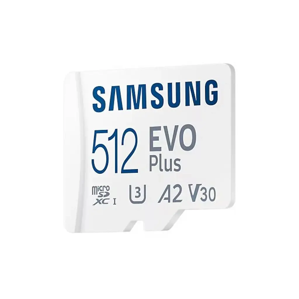 Карта памяти Samsung 512 GB microSDXC Class 10 UHS-I U3 V30 A2 EVO Plus+SD Adapte (MB-MC512SA/EU) - фото 2