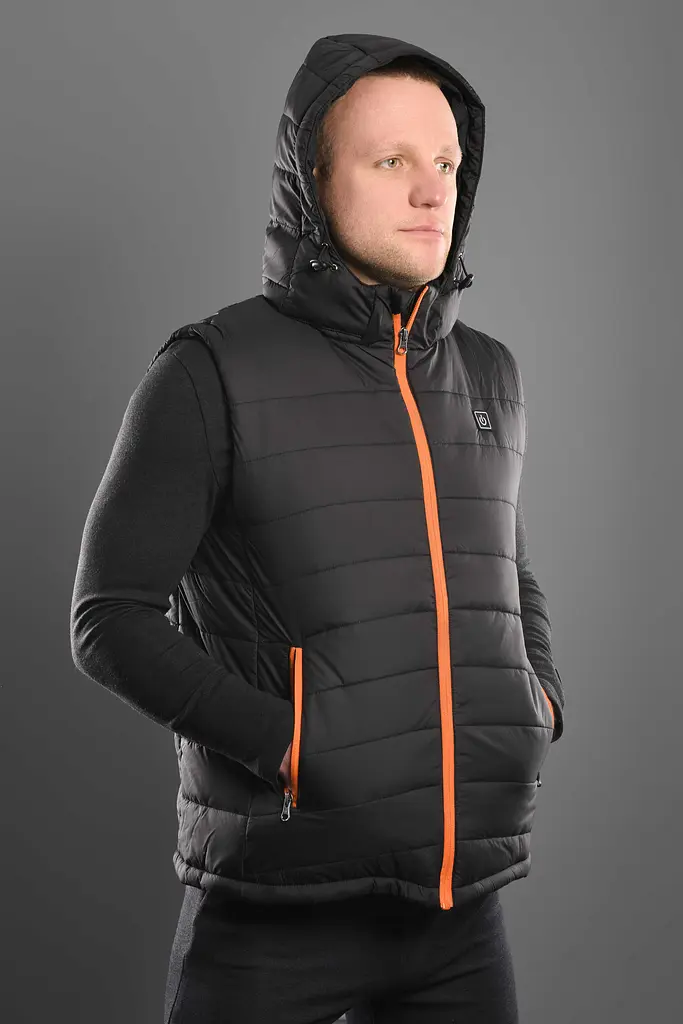 Жилет 2E Tactical с подогревом Heat Power Plus Black с капюшоном S - фото 6