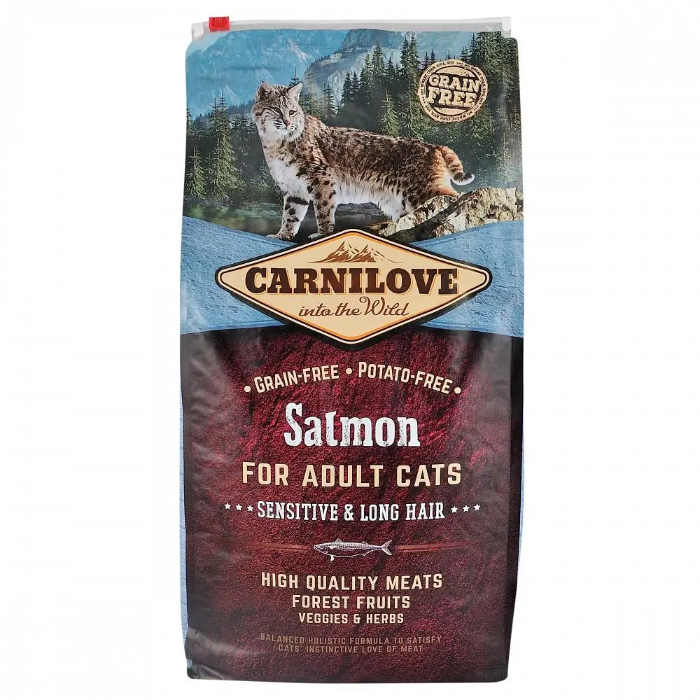 Сухий корм Carnilove Cat Salmon Sensitive & LongHair 6 кг з лососем для дорослих кішок з чутливим травлення - фото 4