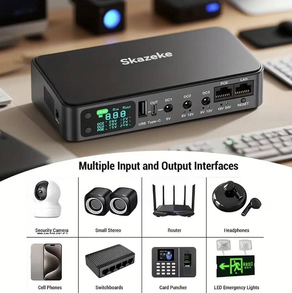 Skazeke D2P — Мини ИБП (UPS) 18000mAh (5-24V) для роутеров, камер, модемов и другого оборудования. - фото 3