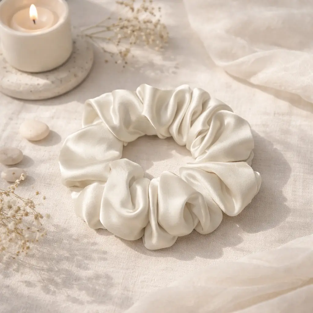 Набір з 5 штук шовкових резинок для волосся Чумацький Шлях - обери настрій - Choose Your Mood - Розмір L (1240-02) - фото 12