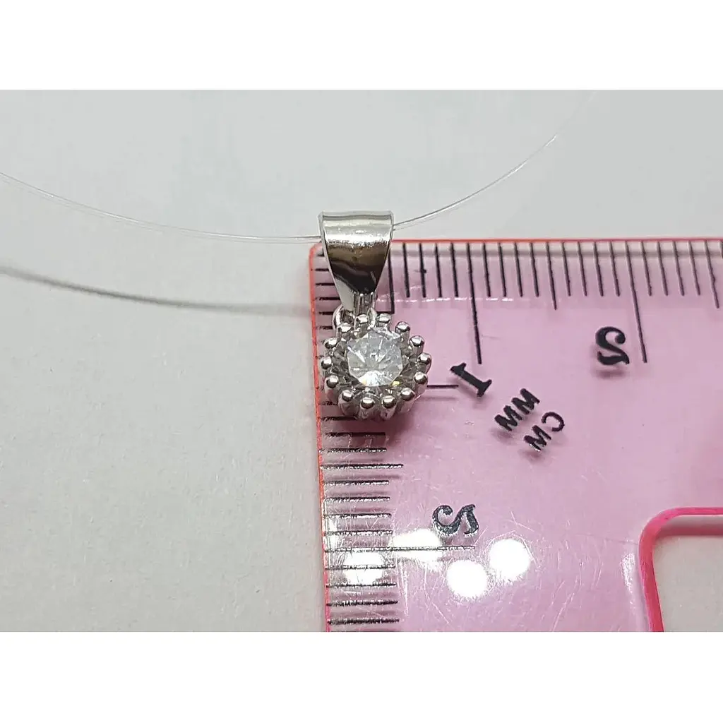 Ювелірний шнурок з волосіні Срібний рай з срібними вставками і фіанітом. Артикул 69065/68854 34 - фото 3