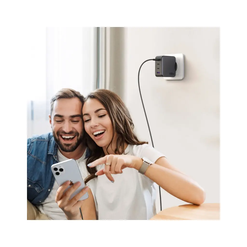 Зарядний пристрій Ugreen 4xUSB 100W (3xUSB-C+USB-A) Gan Tech Fast GAN Charger black CD226 (40747) - фото 4