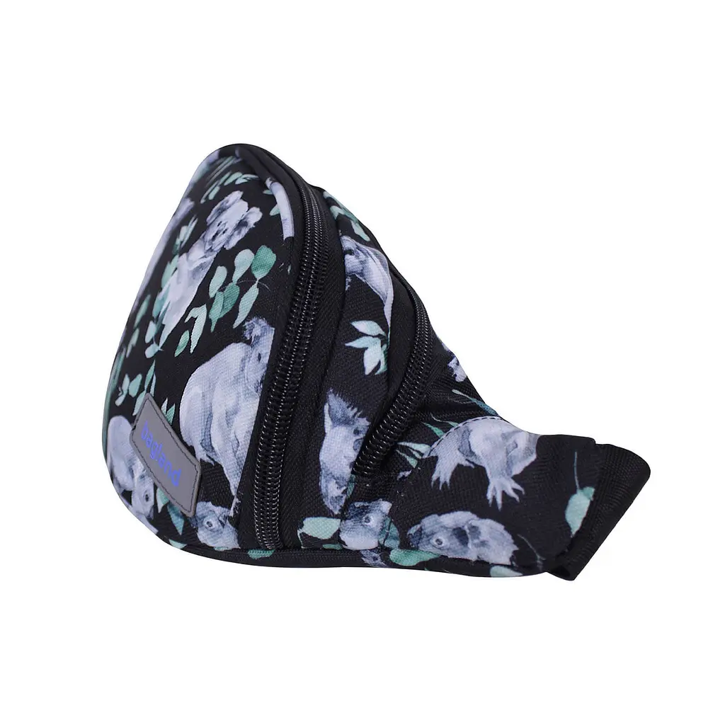 Сумка-бананка Bagland Bella 2 л сублимация 992 черная с принтом (00202664) - фото 2