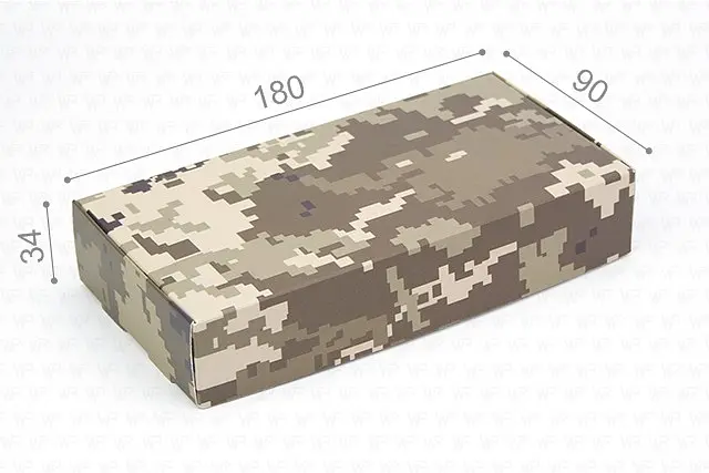 Подарункова коробка ЗСУ піксельна 180×90×35 мм - фото 2