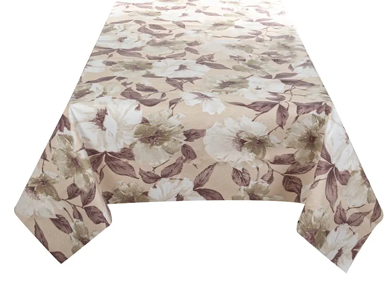 Скатертина Lefard Home Textile Magic 140х140 см водовідштовхувальна коричнева (715-438) - фото 2