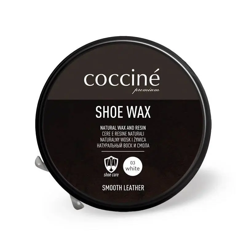 Крем-віск для шкіри Coccine Shoe Wax, 40 г, білий