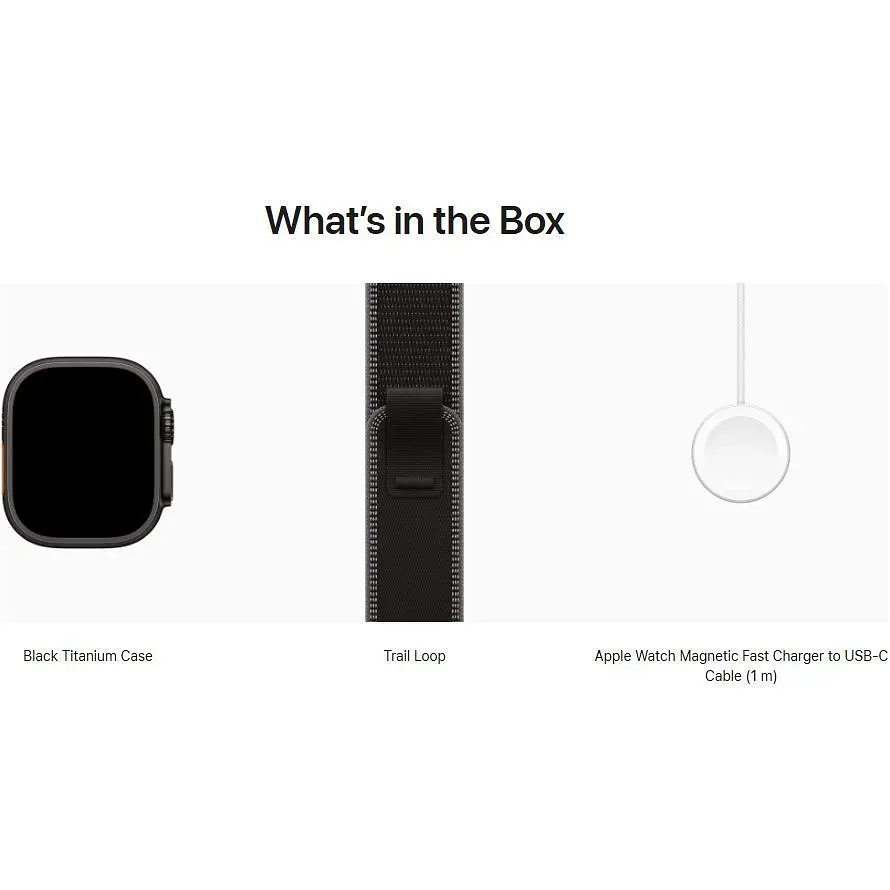 Смарт-годинник Apple Watch Ultra 3 49mm Black Titanium Case with Black/Charcoal Trail Loop S/M (MF1D4) [145339] - фото 4