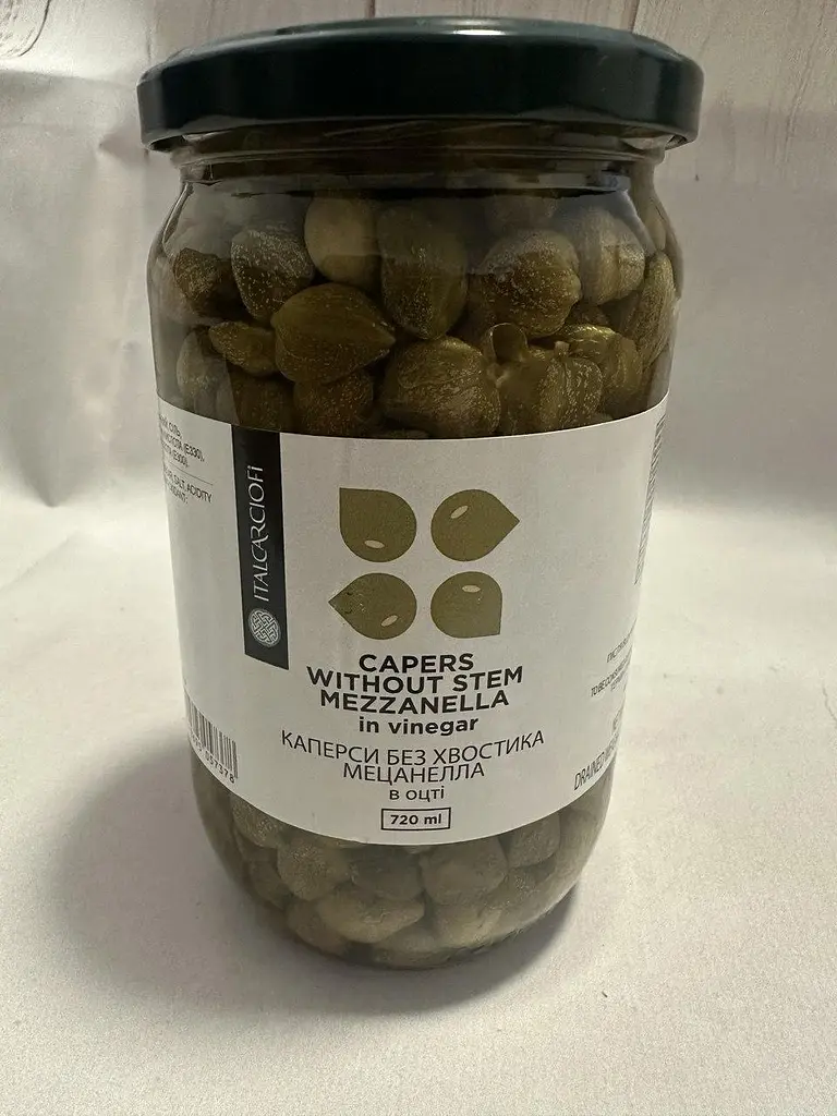 Каперси Italcarciofi Capers without stem mezzanella in vinigar 720 мл