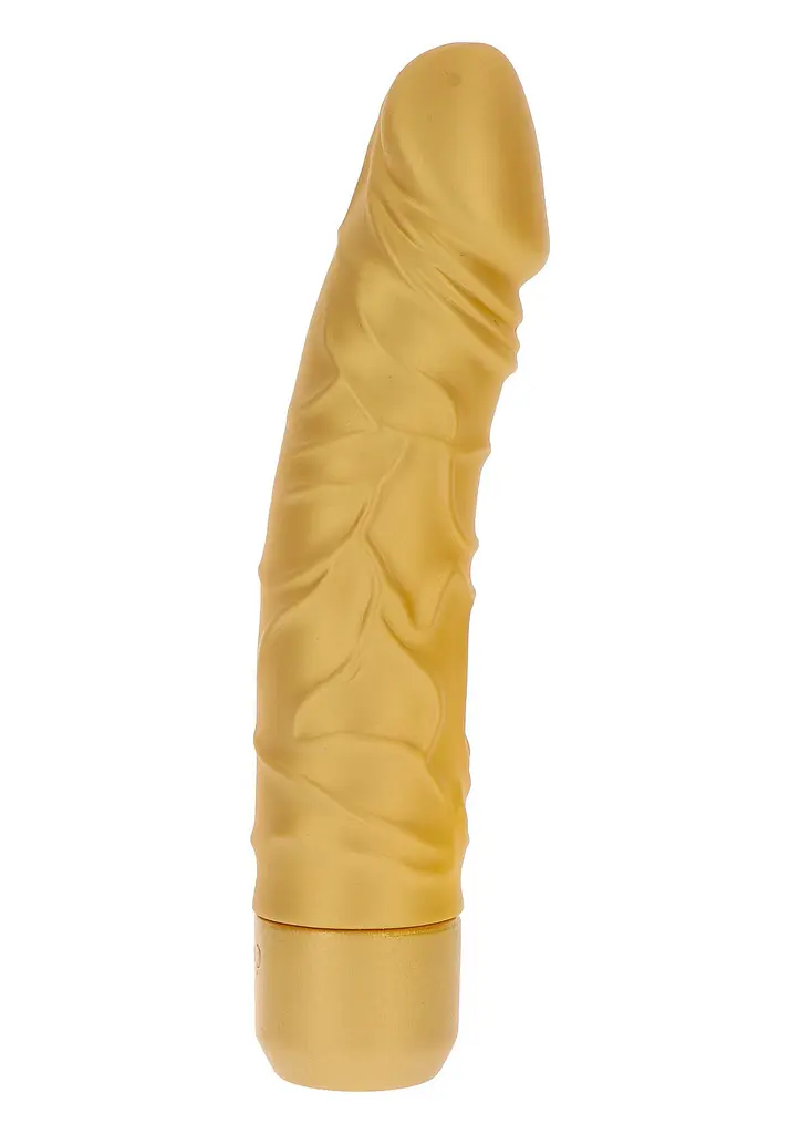 Вібратор ToyJoy Gold Dicker, 20 см (золотий) - фото 3