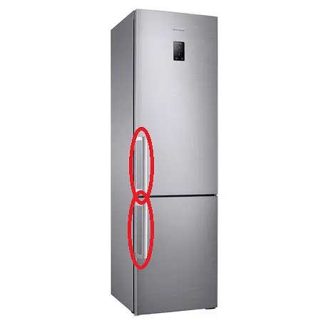 Ручка двери для холодильника Samsung RB29FEJNDSA, RB37J5100SA, RB37J5340SL, DA97-15091C, DA97-13886C серая - фото 2