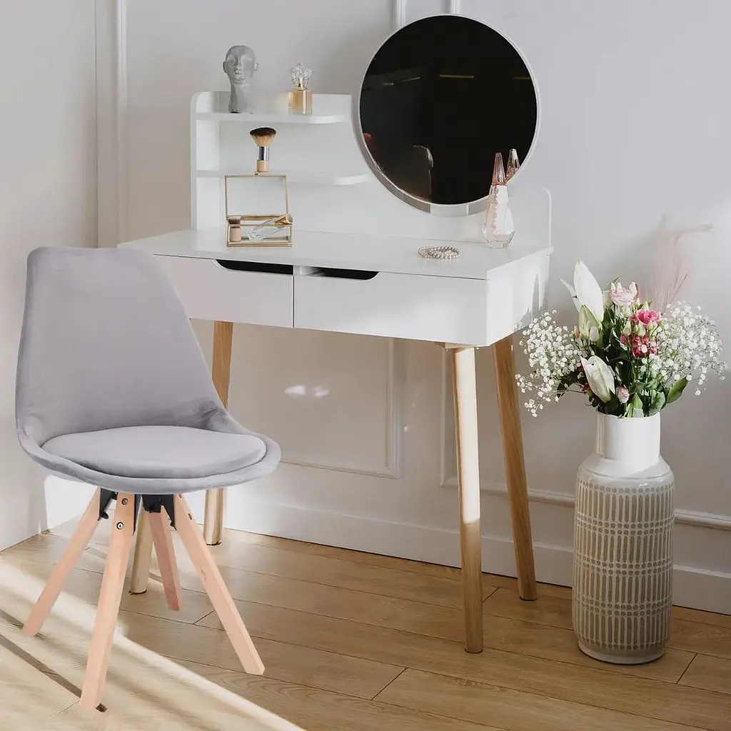 Туалетний столик Jumi Scandi + крісло Saida сірий - фото 4