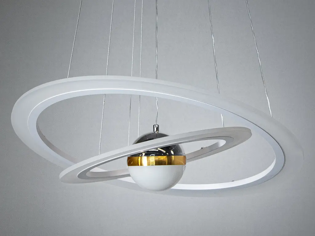 Стельова люстра LED Diasha 2391-600+400WH, 85W, 4675 лм, білий, сучасний стиль для низьких стель - фото 4
