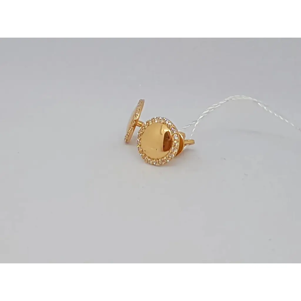 Золотые серьги-пуссеты Империя золота с фианитами. СП176И - фото 2