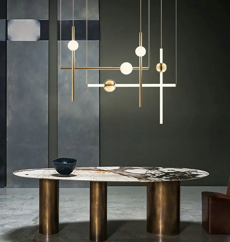 Люстра Brille лофт молекула подвесная LED 15W NW WH/G (BL-903S/1) - фото 2