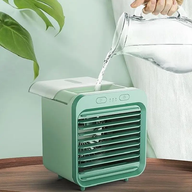 Настільний вентилятор SL08 з водяним охолодженням 2400 mAh Green - фото 2
