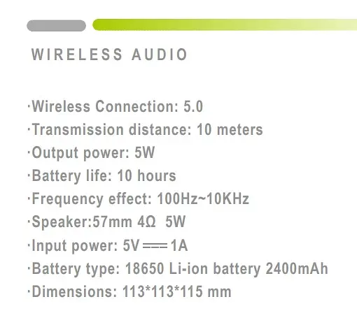 Портативна Bluetooth-колонка Hopestar Party 100 mini Армійський зелений - фото 3