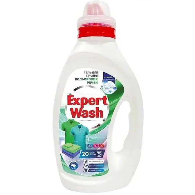Гель для прання EXPERT WASH 1л Кольорових речей Весняна свіжість