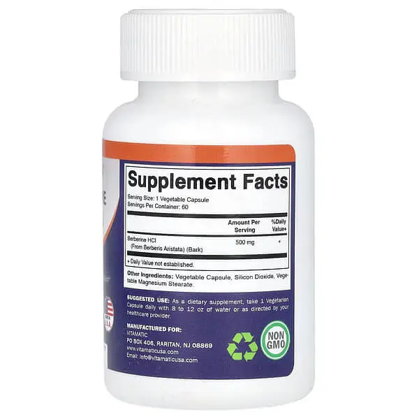 Берберин Berberine 500 mg 60 Capsules Vitamatic vit0006516 - фото 2