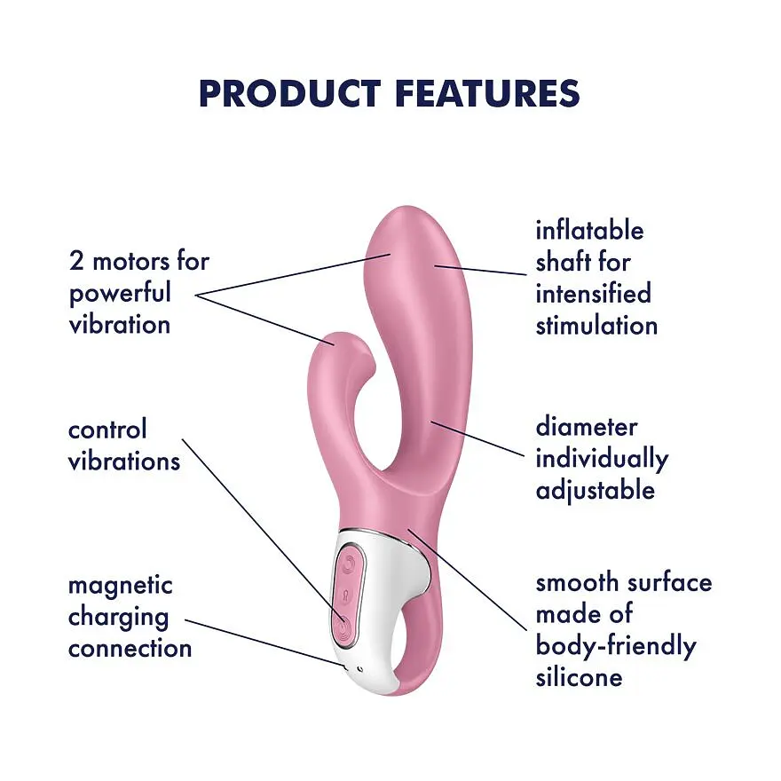 Вібратор-кролик надувний Satisfyer Air Pump Bunny 2 - фото 4