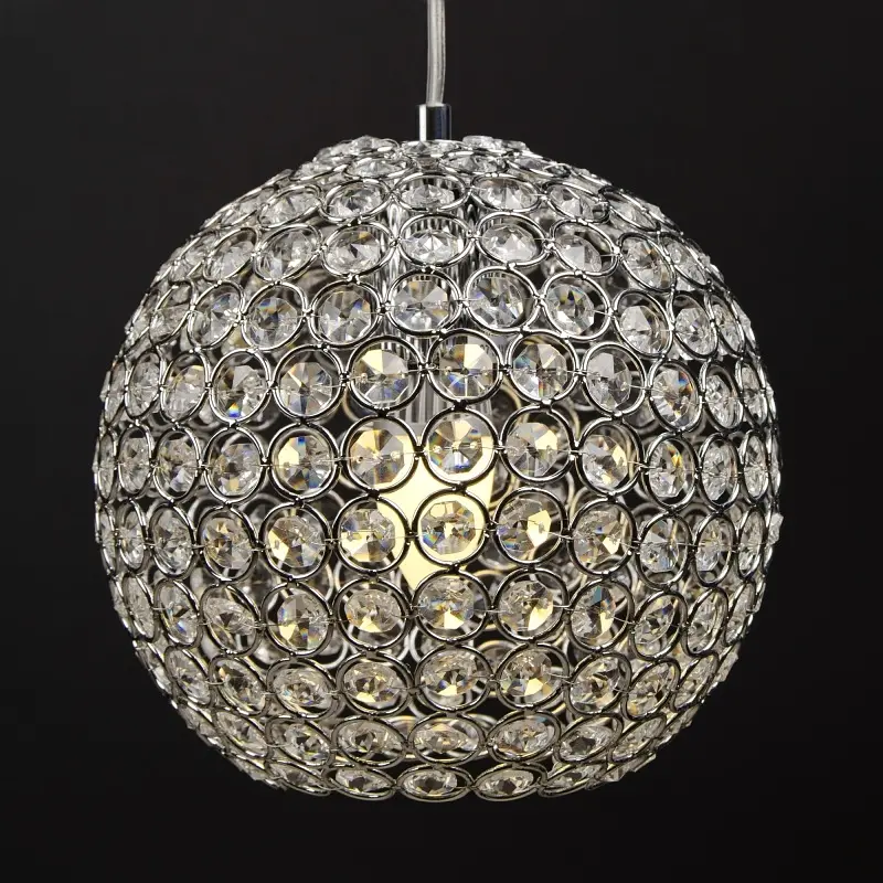 Люстра подвесная Brille хрустальная E27 60W CH (BR-01367S/1) - фото 5