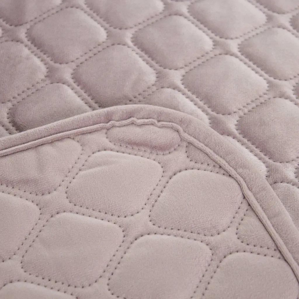 Покривало ТЕП велюрове Velour Elderberry Ромб круглий 180x240 см темно-рожеве - фото 6