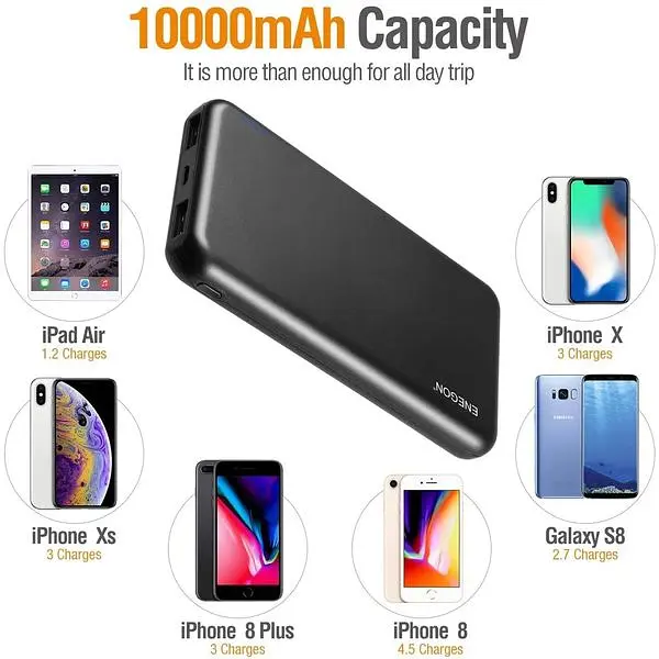 Портативний зарядний пристрій Enegon 10000MAH -2-PACK - фото 5
