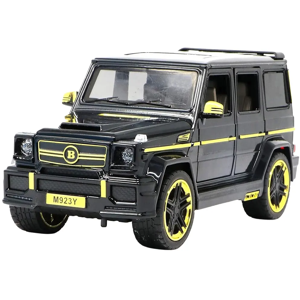Колекційна металева модель позашляховика АвтоЕксперт Mercedes-Benz G65 AMG Brabus із золотими вставками, інерцією, світлом та звуком 1:24