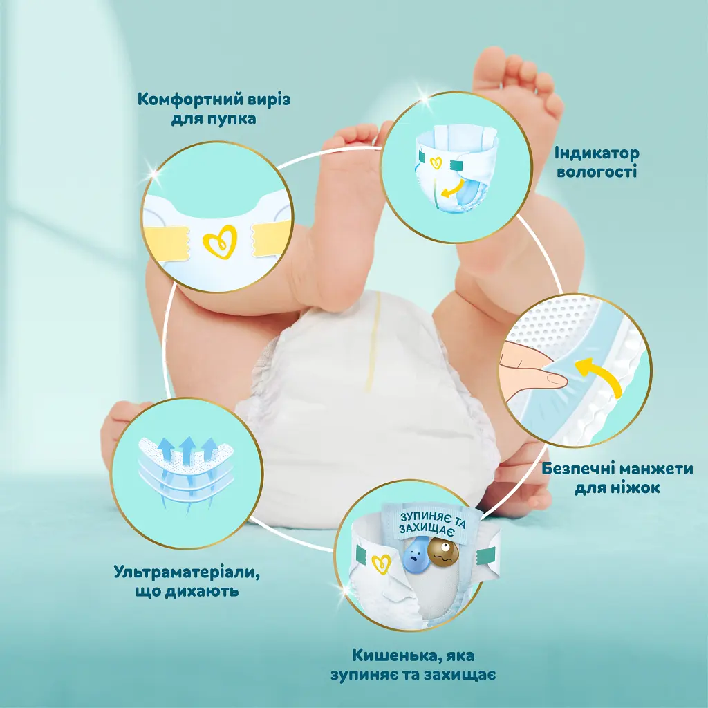 Підгузки Pampers Premium Care Maxi Розмір 4 (9-14 кг) 104 (4015400465447) - фото 4