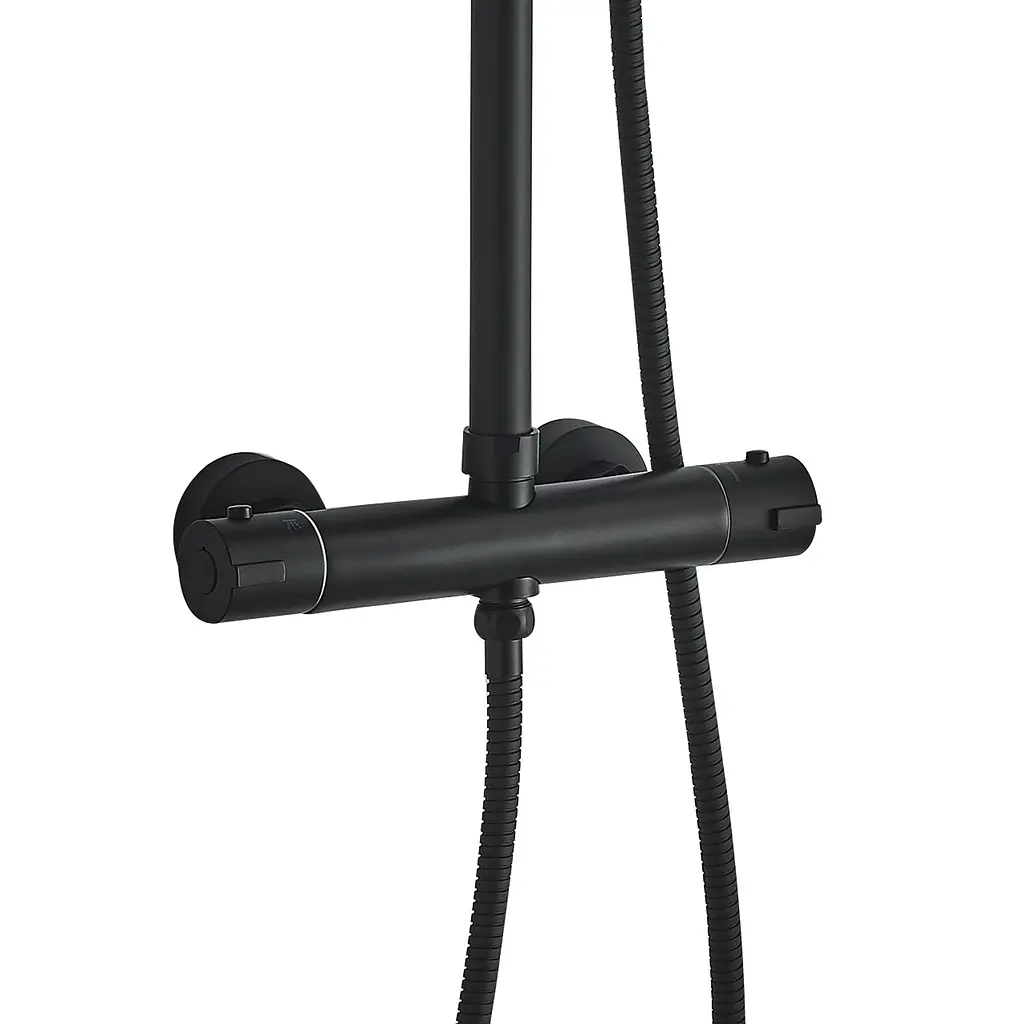 Душевая система Globus Lux Termostatic R GLA-0040T-BB, Черный матовый - фото 4