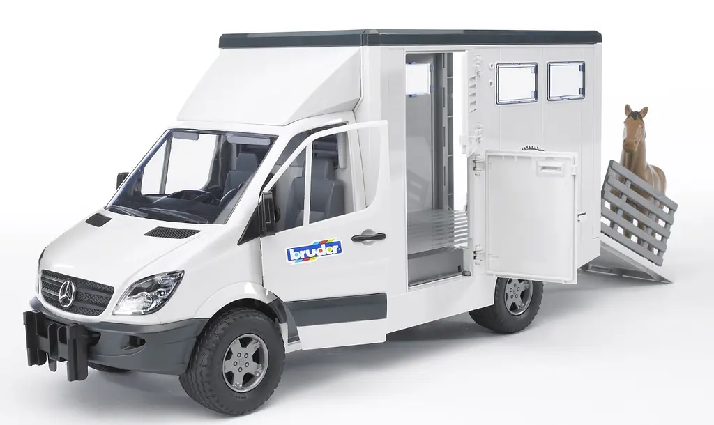 Машинка Bruder МВ Sprinter Транспортер для тварин, з конячкою (02533) - фото 3