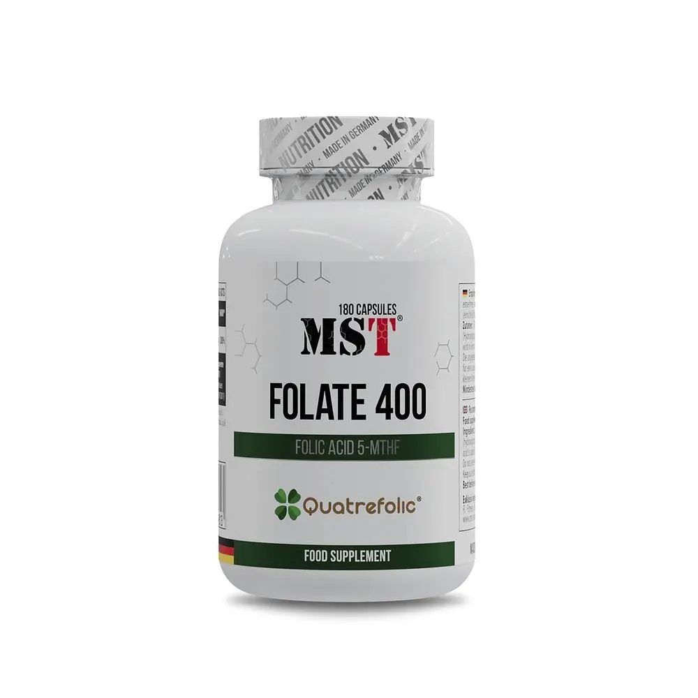 Вітаміни та мінерали MST Nutrition Folate 400 Quatrefolic, 180 капсул - фото 2