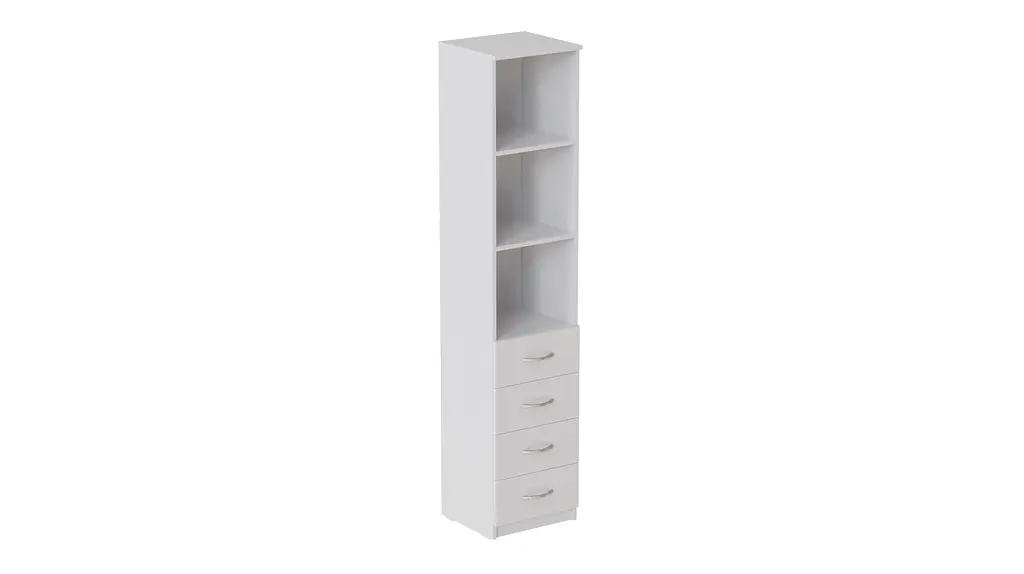 Пенал Анжело Ferrum-decor на 3 полиці із 4 ящиками 1900x400x380 ДСП Білий 16 мм (FRD-104923) - фото 3
