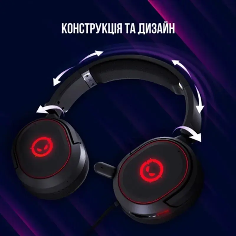 Навушники Lorgar Kaya 460 Gaming RGB USB Black (LRG-GHS460) - фото 6
