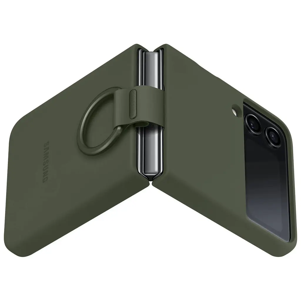 Чохол-накладка Samsung Silicone Cover with Ring для Samsung Galaxy Flip 4 SM-F721 Khaki (EF-PF721TGEGUA) - фото 4