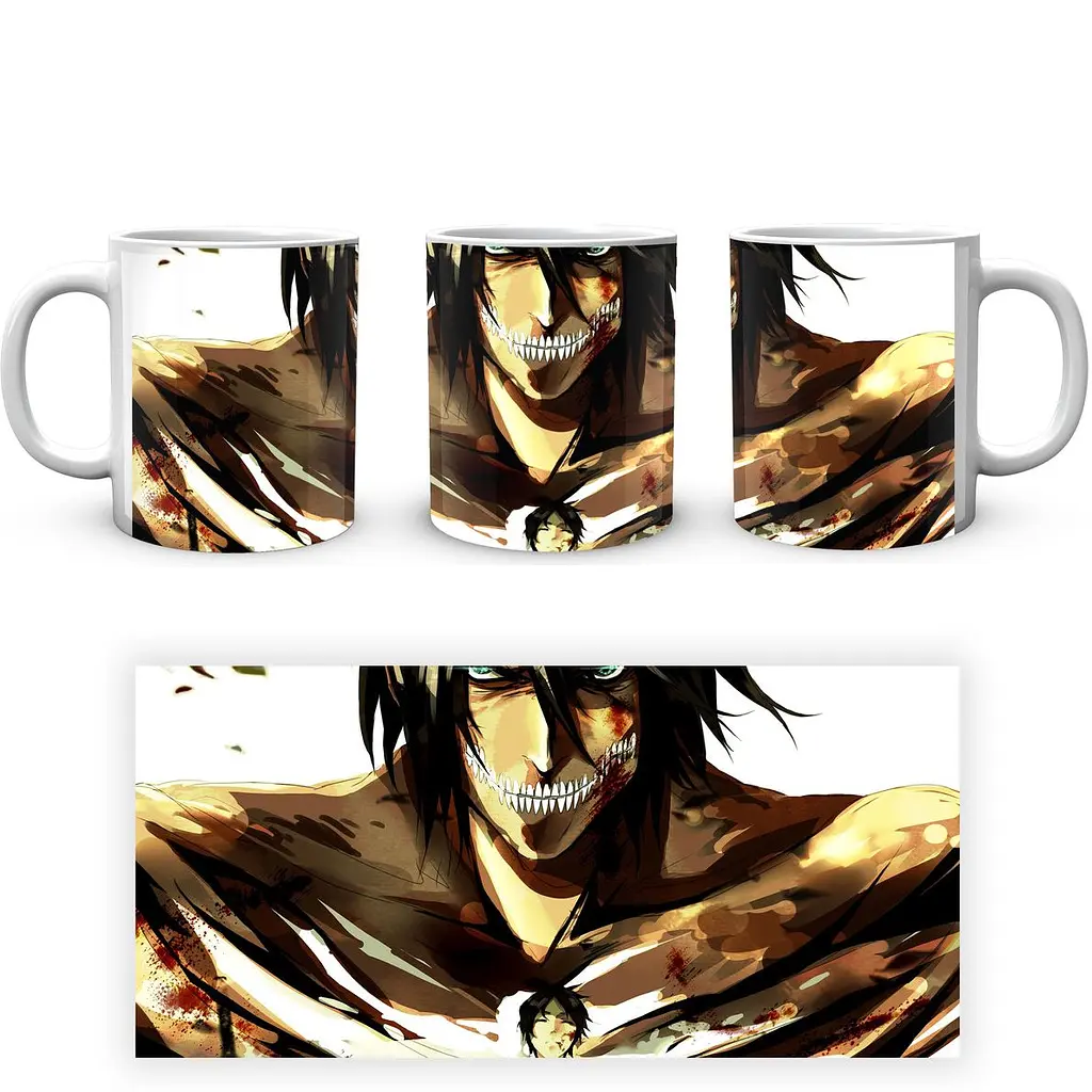 Кружка GeekLand Attack on Titan Атака Титанов Эрен AOT 002.08 330 мл белая - фото 4
