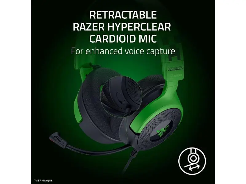 Навушники з мікрофоном Razer Kraken V4 X Minecraft Edition (RZ04-05180200-R3M1) - фото 7