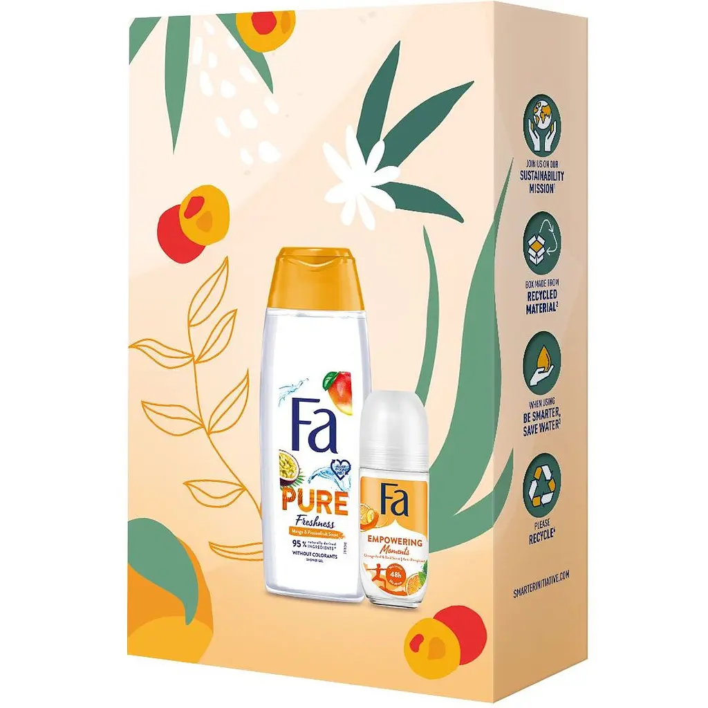 Набор Fa Pure Freshness: Гель для душа с ароматом манго и маракуйи 250 мл + Антиперспирант роликовый Empowering Moments 50 мл - фото 5
