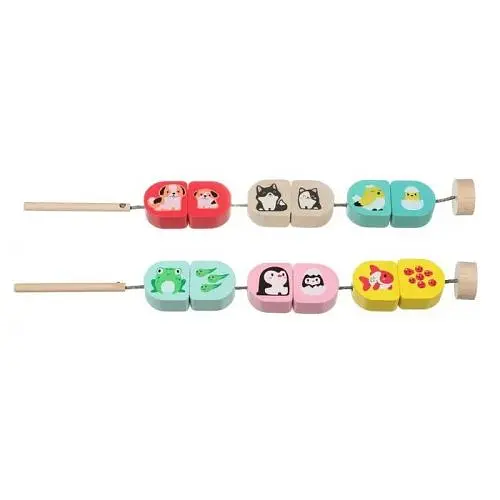 Силянки "Моя сімя"/Wooden lacing toy set "Me and mommy" - фото 2