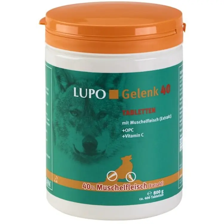 Добавка для зміцнення суглобів і кісток собак Luposan GelenkKraft 40 Tabletten 400 шт.