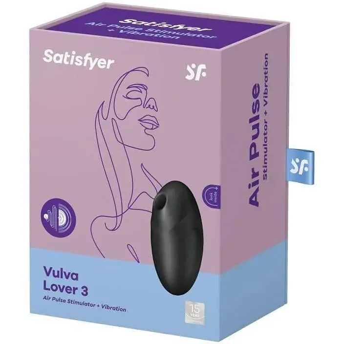 Вакуумний стимулятор Satisfyer Vulva Lover 3 Чорний - фото 5