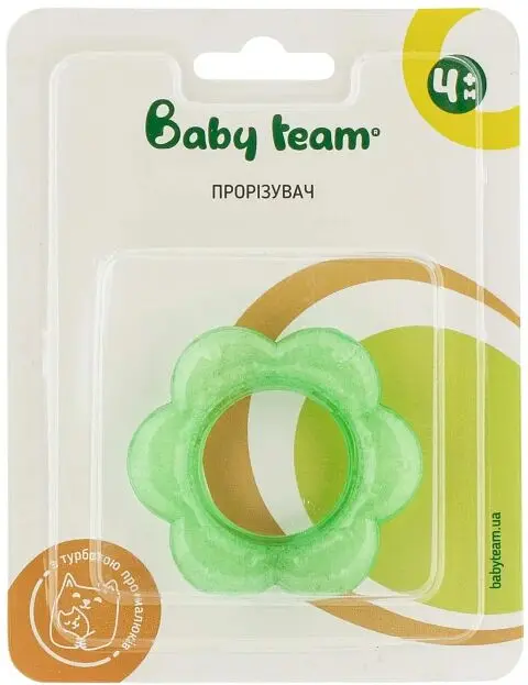 Іграшка дитяча прорізувач Квіточка Baby Team 4005 Салатовий shop (2000999715907) - фото 2