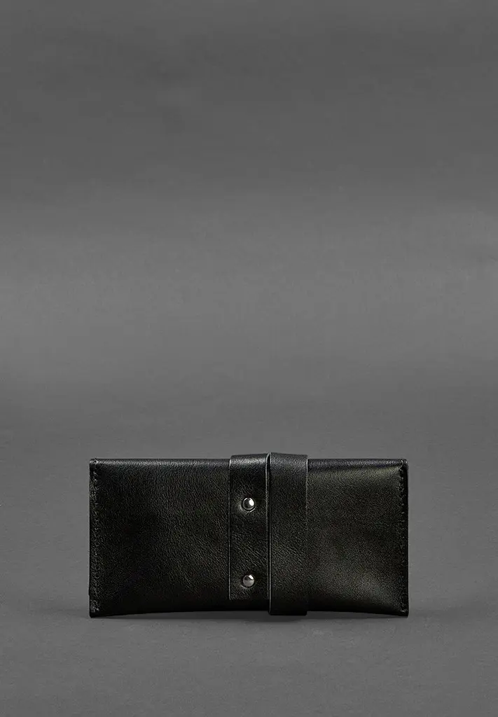 Шкіряний кисет для тютюну 1.0 чорний Краст - фото 5