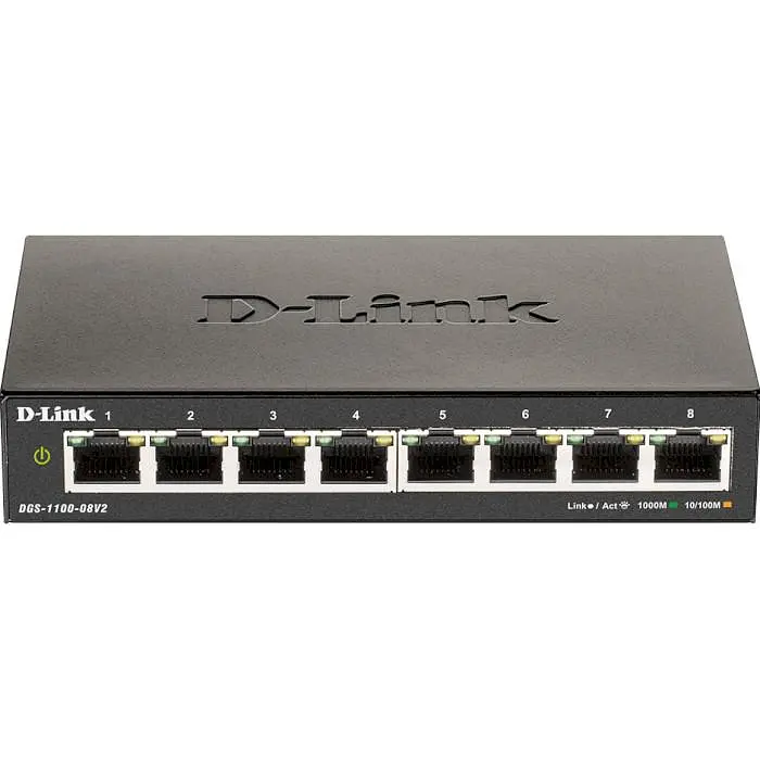Комутатор D-Link DGS-1100-08V2 (DGS-1100-08V2) - фото 2