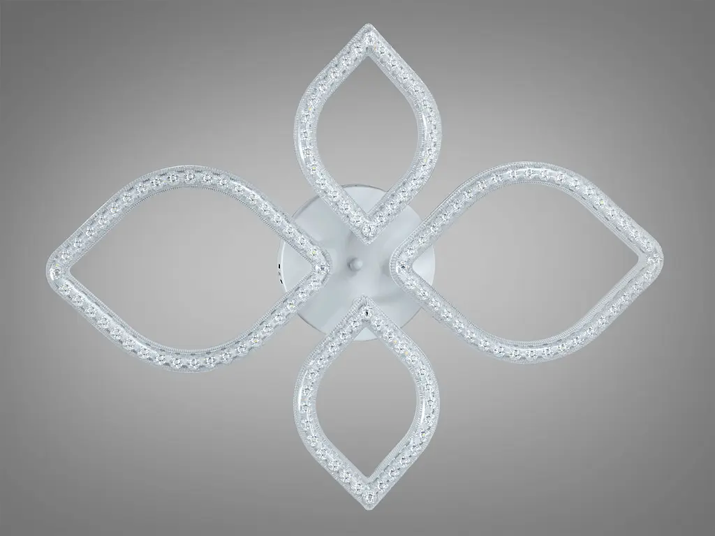 Стельова LED люстра Diasha MX4773/2+2WH 68W, 3740 lm, 53x69 см, біла - фото 5