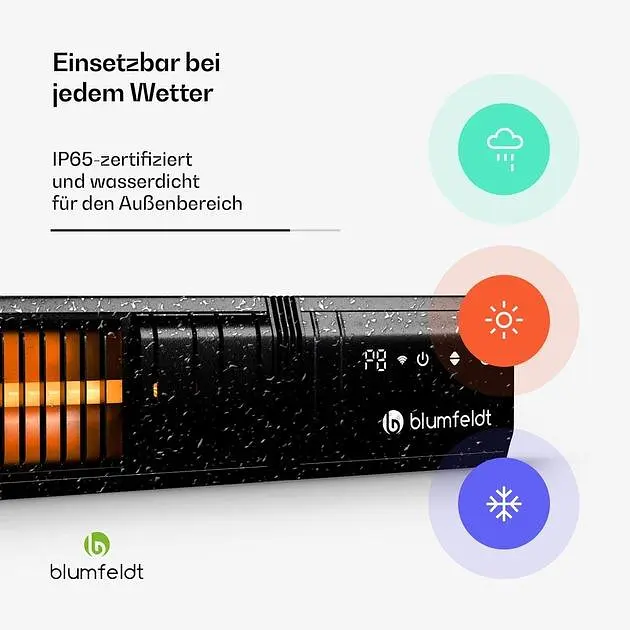 Інфрачервоний обігрівач Blumfeldt Gold Bar Slim (10046346) - фото 5