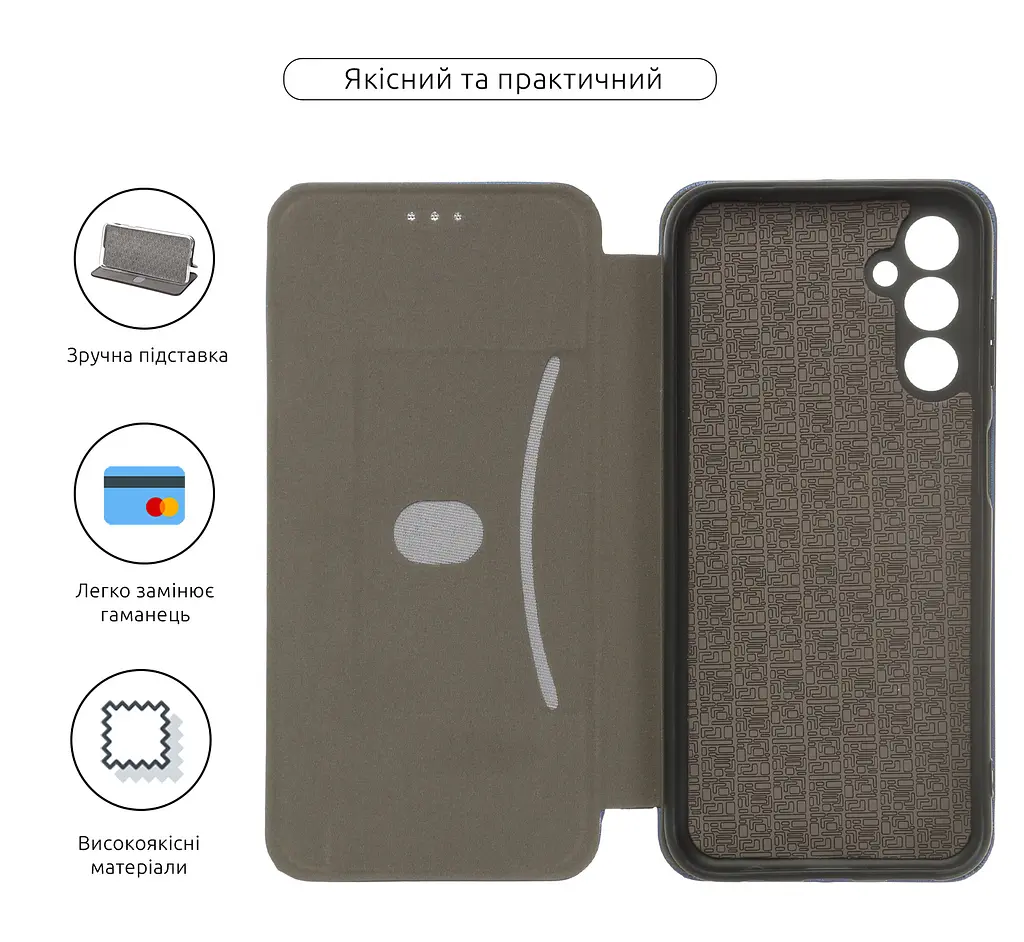 Чехол-книжка для Samsung Galaxy M14 5G (M146), G-Case, синий, кожаный чехол-книга из экокожи (PU) и TPU, с магнитом, с подставкой и вместительным кардхолдером, противоударный, защита всего корпуса, ArmorStandart (ARM66676) - фото 3