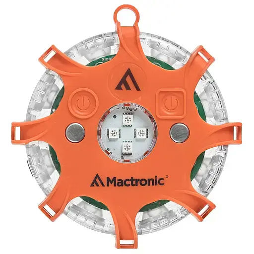 Комплект профессиональных фонарей Mactronic X-Flare Magnetic Red Blue Amber Recharg 30 Lm 12 V 220 V (PSD0112) - фото 7